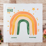 Set 2 museline, Feedo, Din bambus, Multifunctionale, Hipoalergenice, Cu indicator de varsta, Conform standardului european de securitate Oeko-Tex 100, Dimensiuni mari:120x120 cm, Multicolor