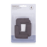 Set protectIi, Feedo, Pentru colturi ascutite, Absorbtie a socurilor, Din spuma, Cu adeziv, 5 x 5 x 2 cm, 4 bucati, Maro
