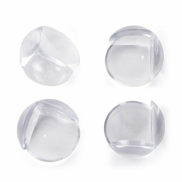 Set protectIi, Feedo, Pentru colturi ascutite, Usor de instalat, 3.6 x 3.6 x 2.7 cm, 4 bucati, Transparent