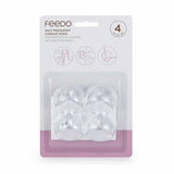 Set protectIi, Feedo, Pentru colturi ascutite, Usor de instalat, 3.6 x 3.6 x 2.7 cm, 4 bucati, Transparent