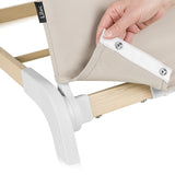 Fotoliu balansoar, Lionelo, Lilac, Cu arcada cu jucarii, Ergonomic, Reglare spatar in 3 pozitii, Pernuta moale invelita in tesatura de bambus, Pliabil, 0-6 luni, Bej