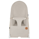 Fotoliu balansoar, Lionelo, Lilac, Cu arcada cu jucarii, Ergonomic, Reglare spatar in 3 pozitii, Pernuta moale invelita in tesatura de bambus, Pliabil, 0-6 luni, Bej