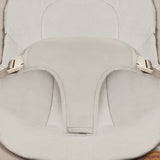 Fotoliu balansoar, Lionelo, Lilac, Cu arcada cu jucarii, Ergonomic, Reglare spatar in 3 pozitii, Pernuta moale invelita in tesatura de bambus, Pliabil, 0-6 luni, Bej