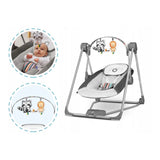 Fotoliu balansoar, Lionelo, Otto Cozy, Cu melodii, Cu 5 viteze de balansare, Cu temporizator, 57x55 cm, Gri