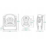 Fotoliu balansoar, Lionelo, Otto Cozy, Cu melodii, Cu 5 viteze de balansare, Cu temporizator, 57x55 cm, Gri