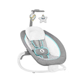 Fotoliu balansoar, Lionelo, Cu vibratii, Pascal Scandi, Cu 12 melodii linistitoare, Pliabil, 80x49 cm, Gri