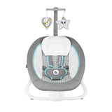 Fotoliu balansoar, Lionelo, Cu vibratii, Pascal Scandi, Cu 12 melodii linistitoare, Pliabil, 80x49 cm, Gri