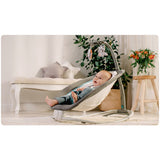 Fotoliu balansoar, Lionelo, Cu vibratii, Pascal Scandi, Cu 12 melodii linistitoare, Pliabil, 80x49 cm, Gri