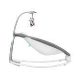 Fotoliu balansoar, Lionelo, Cu vibratii, Pascal Scandi, Cu 12 melodii linistitoare, Pliabil, 80x49 cm, Gri