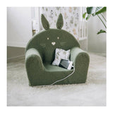 Fotoliu din burete, Bubaba, Bunny, Pentru copii, 9 luni-5 ani, Green