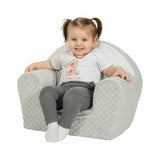 Fotoliu din burete, New Baby, Fox, Pentru copii, Din tesatura minky, 9 luni - 5 ani, Cu Husa detasabila, Gray