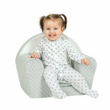 Fotoliu din burete, New Baby, Fox, Pentru copii, Din tesatura minky, 9 luni - 5 ani, Cu Husa detasabila, Gray