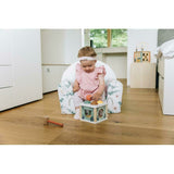 Fotoliu din burete, Bubaba, Pentru copii Green Magic, 9 luni - 5 ani, Cu Husa detasabila