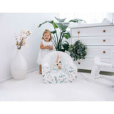 Fotoliu din burete, Bubaba, Pentru copii Yellow Hearts, 9 luni - 5 ani, Cu Husa detasabila