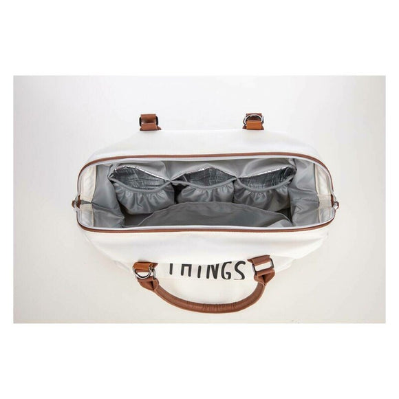 Geanta mamici, FreeON, Mommy things, Spatioasa si practica, Cu multiple buzunare, Include si 2 genti mai mici, Beige