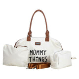Geanta mamici, FreeON, Mommy things, Spatioasa si practica, Cu multiple buzunare, Include si 2 genti mai mici, Beige