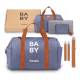 Geanta pentru mamicI, Lionelo, Ida, Cu multiple compartimente, Albastru