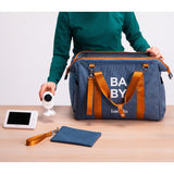 Geanta pentru mamicI, Lionelo, Ida, Cu multiple compartimente, Albastru