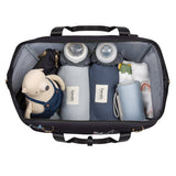 Geanta pentru mamici, Lionelo, Ida, Golden Moments, Editie limitata, Cu multiple compartimente, Negru