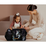 Geanta pentru mamici, Lionelo, Ida, Golden Moments, Editie limitata, Cu multiple compartimente, Negru