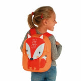 Ghiozdanel, Jane, Fox, Cu un compartiment interior pentru sticla, Inchidere cu fermoar, Bretele si spate captusite si moi, Cu eticheta pentru nume, 20.5 x 9 x 30 cm