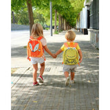 Ghiozdanel, Jane, Frog, Cu un compartiment interior pentru sticla, Inchidere cu fermoar, Bretele si spate captusite si moi, Cu eticheta pentru nume, 20.5 x 9 x 30 cm