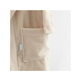 Halat de baie, New Baby, Pentru copii, Cu buzunare, Cu cordon, Marime 104/110, Din bumbac 100%, Beige