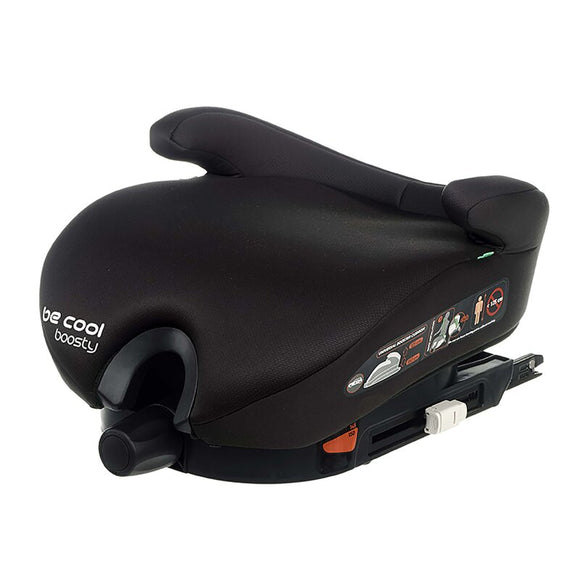 Inaltator auto, Be Cool, Boosty I-Size, 125- 150 cm, Cu sistem de reglare treptata a inaltimii, Instalare cu sistem Isofix si centura de prindere, Cu husa detasabila, Conform standardului de securitate I-Size, Cosmos