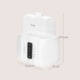 Incalzitor biberoane, Lionelo, ThermUp Duo, 6 moduri de operare, Incalzire, Pastrare temperatura, Decongelare, Senzor pentru temperatura, Oprire automata, Panou tactil, Pentru 2 biberoane simultan, fara BPA, Alb