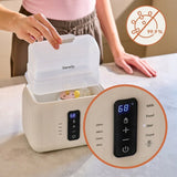 Incalzitor biberoane, Lionelo, ThermUp Duo, 6 moduri de operare, Incalzire, Pastrare temperatura, Decongelare, Senzor pentru temperatura, Oprire automata, Panou tactil, Pentru 2 biberoane simultan, fara BPA, Alb