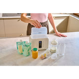 Incalzitor biberoane, Lionelo, ThermUp Duo, 6 moduri de operare, Incalzire, Pastrare temperatura, Decongelare, Senzor pentru temperatura, Oprire automata, Panou tactil, Pentru 2 biberoane simultan, fara BPA, Alb