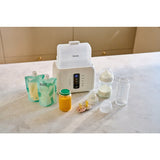 Incalzitor biberoane, Lionelo, ThermUp Duo, 6 moduri de operare, Incalzire, Pastrare temperatura, Decongelare, Senzor pentru temperatura, Oprire automata, Panou tactil, Pentru 2 biberoane simultan, fara BPA, Alb