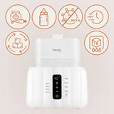 Incalzitor biberoane, Lionelo, ThermUp Duo, 6 moduri de operare, Incalzire, Pastrare temperatura, Decongelare, Senzor pentru temperatura, Oprire automata, Panou tactil, Pentru 2 biberoane simultan, fara BPA, Alb