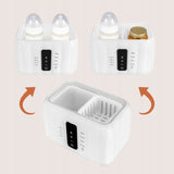 Incalzitor biberoane, Lionelo, ThermUp Duo, 6 moduri de operare, Incalzire, Pastrare temperatura, Decongelare, Senzor pentru temperatura, Oprire automata, Panou tactil, Pentru 2 biberoane simultan, fara BPA, Alb