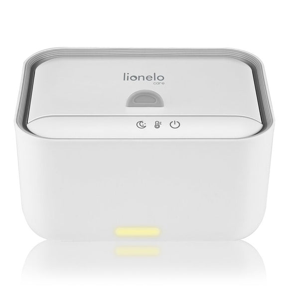 Incalzitor servetele umede, Lionelo, Babybliss, Cu 3 setari de temperatura, Loc suficient pentru un intreg pachet de servetele umede, Panou de control cu ecran tactil, Fara BPA, White