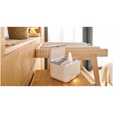 Incalzitor servetele umede, Lionelo, Babybliss, Cu 3 setari de temperatura, Loc suficient pentru un intreg pachet de servetele umede, Panou de control cu ecran tactil, Fara BPA, White