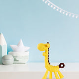Jucarie de dentitie, Bocioland, Amelioareaza gingiile dureroase, Design ergonomic, Fara BPA, 0 luni+, Giraffe Yellow/Brown