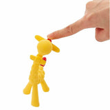 Jucarie de dentitie, Bocioland, Amelioareaza gingiile dureroase, Design ergonomic, Fara BPA, 0 luni+, Giraffe Yellow/Red