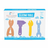 Jucarie de dentitie, Bocioland, In forma de unelte,4 piese, BPA Free, 0 luni+, Multicolor