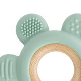 Jucarie dentitie bebelusi, Jane, Din silicon si lemn, Fara BPA, Mint