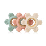 Jucarie dentitie bebelusi, Jane, Din silicon si lemn, Fara BPA, Pale