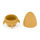 Jucarie pentru baie, Petite&Mars, Splashy Rocket, Din silicon, Fara BPA, 6 luni+, 11x7.5x7.5 cm, Ocru