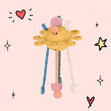 Jucarie senzoriala, Petite&Mars, Crazy planet, Din silicon, 20 cm, 10 luni+, Multicolor