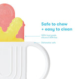 Jucarii dentitie, FridaBaby, 4 in 1, Calmeaza gingiile in timpul eruptiei dentare, 4 forme, Fabricat din silicon non-toxic, BPA-free, Multicolor