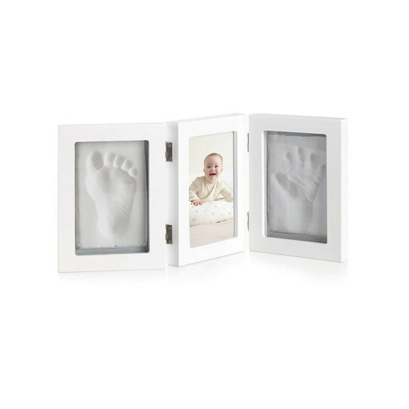 Kit rama foto, Jane, Cu mulaj amprenta manuta si piciorus, White