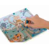 Labirint magnetic, Free2Play, Cu bile, Din lemn, Dezvolta abilitatile motorii, Stimuleaza concentrarea si rabdarea, 22,5x22x5 cm, 36 luni+, Multicolor
