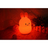 Lampa de veghe, FreeON, Silicon moale, Cu telecomanda si cablu USB, Cu 9 culori diferite si cronometru, Rabbit