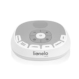 Lampa de veghe, Lionelo, BabyNap, 2 in 1, Wireless, Cu sunete si melodii de leagan, Cu 11 culori si 3 niveluri de luminozitate, Cu functie de redare si inregistrare batai inima, Alb