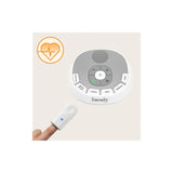 Lampa de veghe, Lionelo, BabyNap, 2 in 1, Wireless, Cu sunete si melodii de leagan, Cu 11 culori si 3 niveluri de luminozitate, Cu functie de redare si inregistrare batai inima, Alb