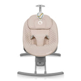 Leagan, Lionelo, Rio, Electric, Cu 3 viteze de leganare, Cu 8 melodii, Cu telecomanda, Cu husa detasabila, Cu perna detasabila, Centura in 3 puncte, Pana la 9 kg, Bej